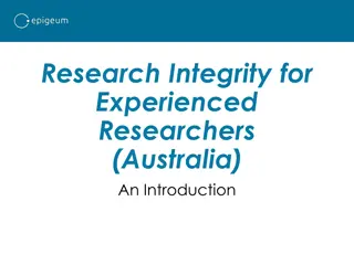 Research Integrity for Experienced Researchers: Advance Your Skillset