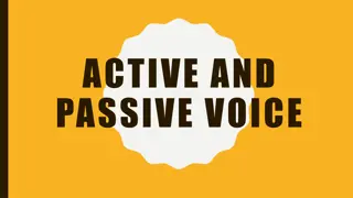 Active and Passive Voice in Writing