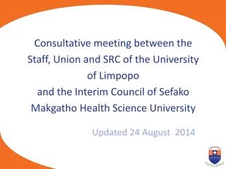 Consultative Meeting at University of Limpopo & Sefako Makgatho Health Science University