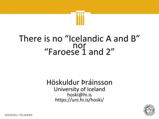 Research on Icelandic and Faroese Language Contact at University of Iceland