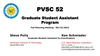 Graduate Student Assistant Program Overview
