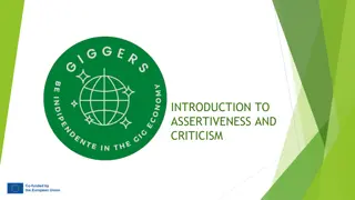 INTRODUCTION TO ASSERTIVENESS AND CRITICISM