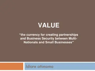 Creating Partnerships and Business Security between Multi-Nationals and Small Businesses
