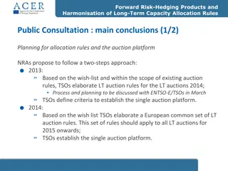 Risk-Hedging Products and Long-Term Capacity Allocation Rules Public Consultation Conclusions