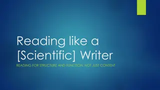 Reading like a (Scientific) Writer