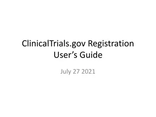 ClinicalTrials.gov Registration User's Guide