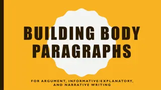 Building Effective Body Paragraphs for Argumentative Writing