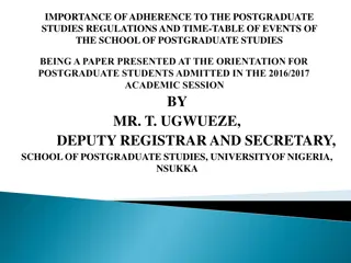 Importance of Adherence to Postgraduate Studies Regulations