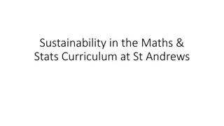 Sustainability in Maths & Stats Curriculum at St. Andrews