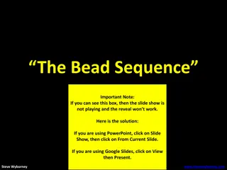 Solving the Bead Sequence Puzzle