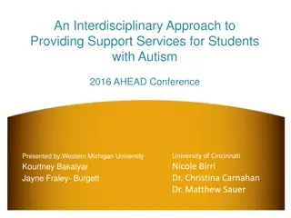 Interdisciplinary Support Services for Students with Autism