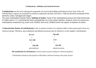 Chemical Structure and Classification of Carbohydrates