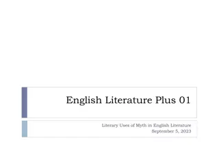 Evolution of Myth in English Literature