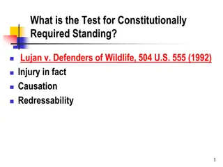 Constitutionally Required Standing Test: Lujan v. Defenders of Wildlife (1992)