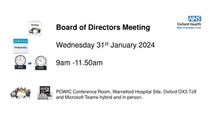 Board of Directors Meeting Agenda - January 31st, 2024