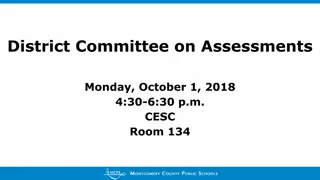 District Committee on Assessments Meeting Agenda