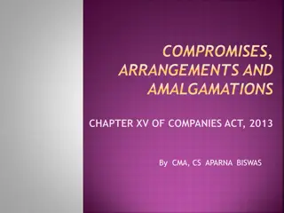 Compromises, Arrangements, and Amalgamations in Companies Act, 2013