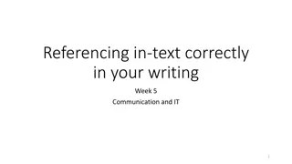 Proper In-Text Citations and Referencing Guidelines