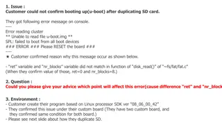 Troubleshooting SD Card Boot Error