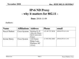 IEEE 802.11-18/1920r2 IPv6 ND Proxy