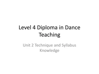 Level 4 Diploma in Dance Teaching: Unit 2 - Technique and Syllabus Knowledge