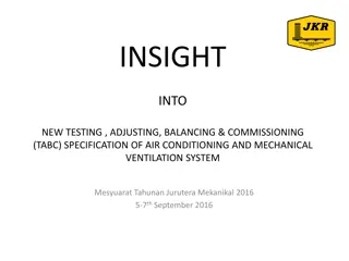 Enhancing Testing, Adjusting, Balancing & Commissioning Specifications