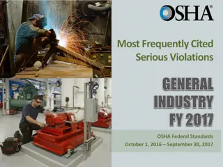 OSHA Federal Standards Serious Violations Summary