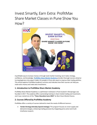 Invest Smartly, Earn Extra ProfitMax Share Market Classes in Pune Show You How