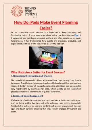 How Do iPads Make Event Planning Easier?