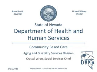 Nevada's Home and Community Based Services (HCBS) Waivers