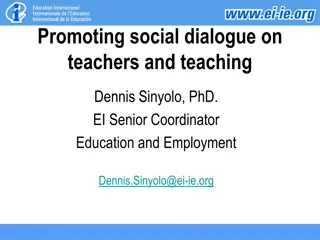 Promoting Social Dialogue on Teachers and Teaching - Summary and Examples