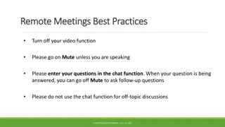 Best Practices for Remote Meetings