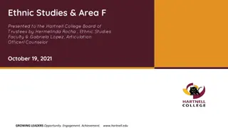 Ethnic Studies & Area F at Hartnell College Board
