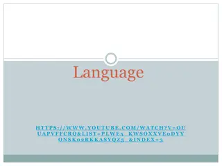 Origins and Diffusion of Language