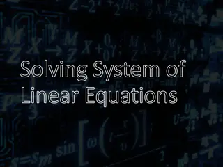 Solving System of Linear Equations