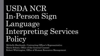 USDA NCR In-Person Sign Language Interpreting Services Policy
