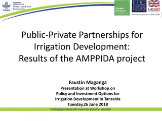 Public-Private Partnerships for Irrigation Development Results