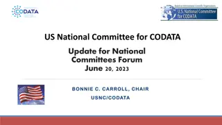 USNC/CODATA - Connecting Data and People for Science Advancement