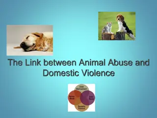 The Link between Animal Abuse and  Domestic Violence