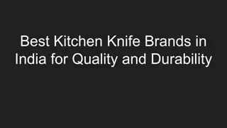 Best Kitchen Knife Brands in India for Quality and Durability