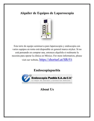 Alquiler de Equipos de Laparoscopia