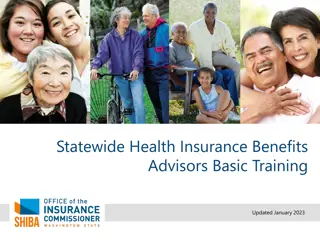 Statewide Health Insurance Benefits Advisors Basic Training