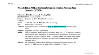 IEEE WPANs Meeting Slides July 2024