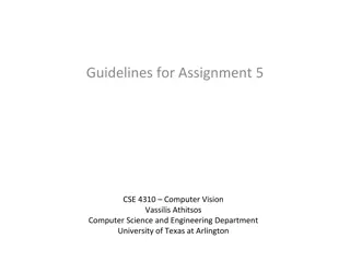 Guidelines for Assignment 5