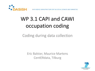 Occupation Coding Tools for Data Collection and Analysis