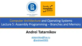 Assembly Programming: Branches and Memory Layout