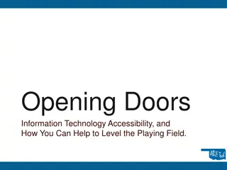 Opening Doors to Technology Accessibility