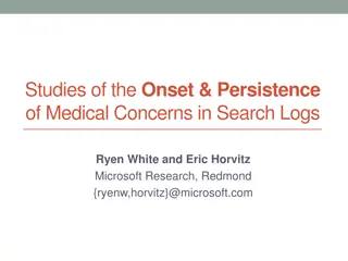 Studies on Medical Concerns in Search Logs