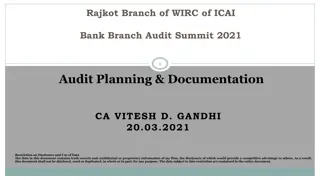 Audit Planning & Documentation