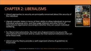Liberal Approaches to Security: Individual Wellbeing and International Alliances